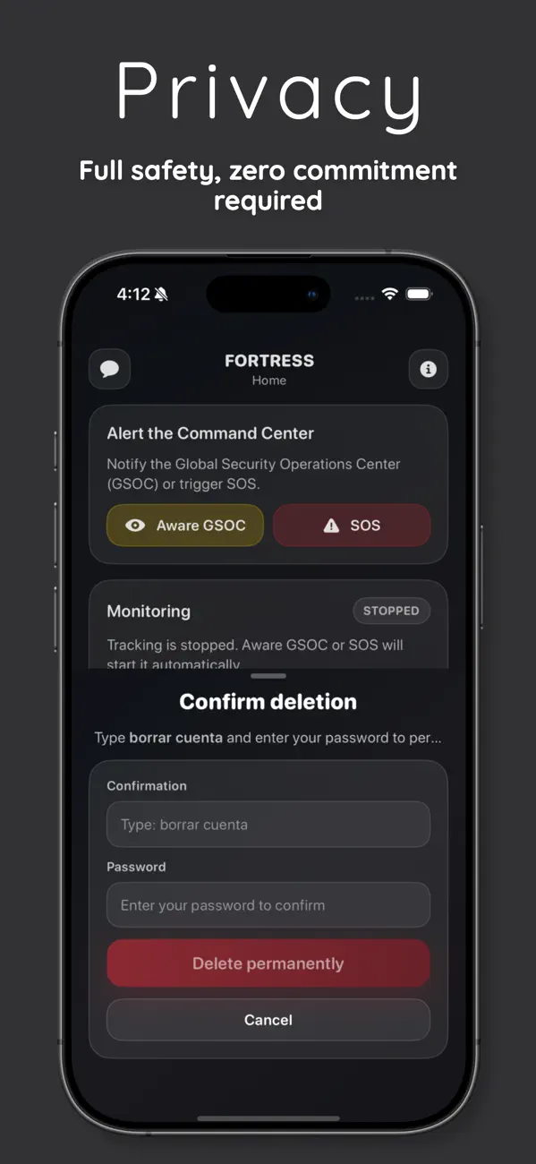 Screenshot #1 pour Fortress SOS Premium