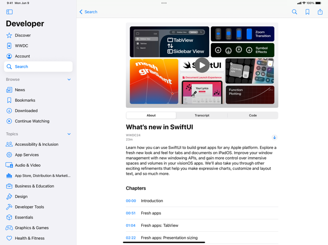 ‎Apple Developer Screenshot