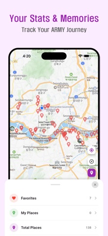 Purple Road: BTS Map screenshot