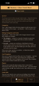 Mystery Clues Track Sheet screenshot