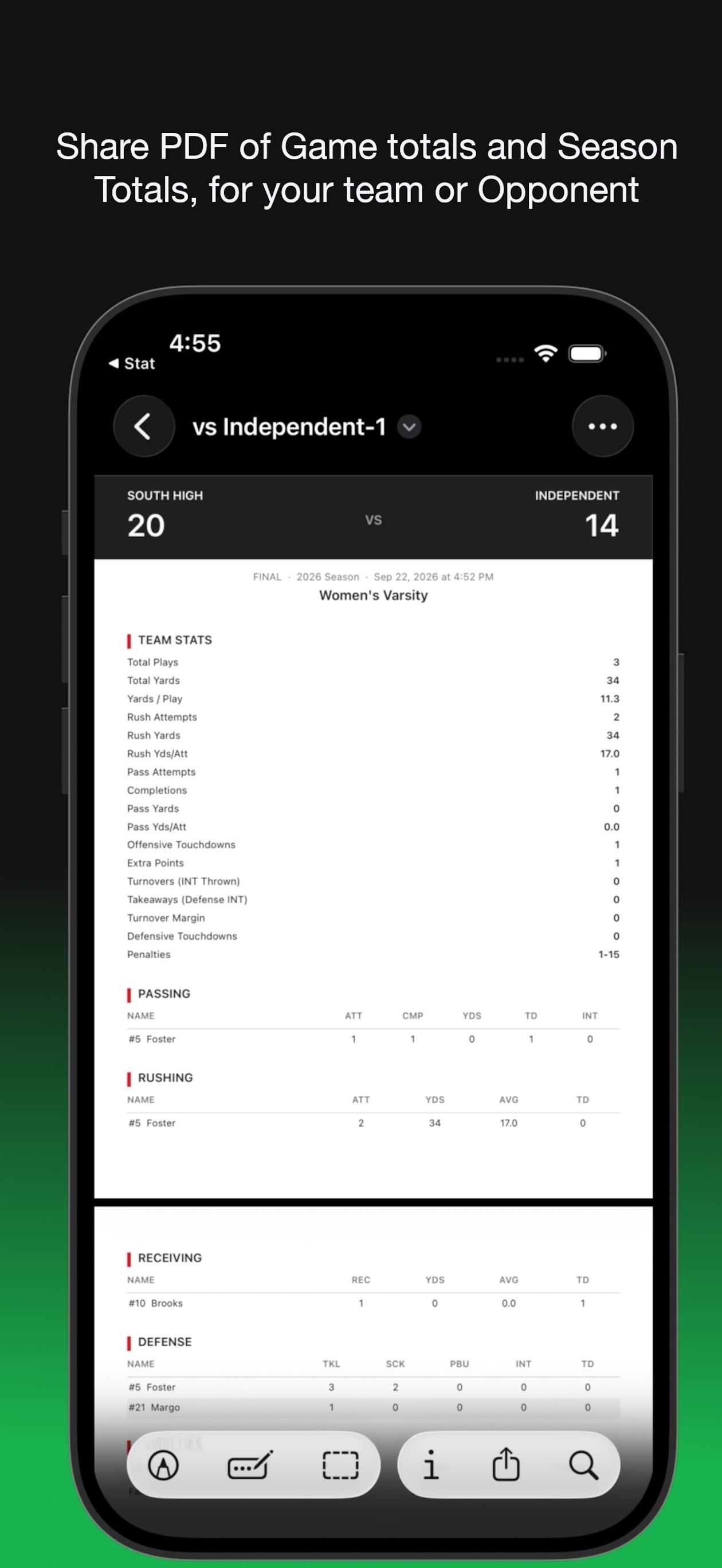 Screenshot 4 of Flag Football Stats