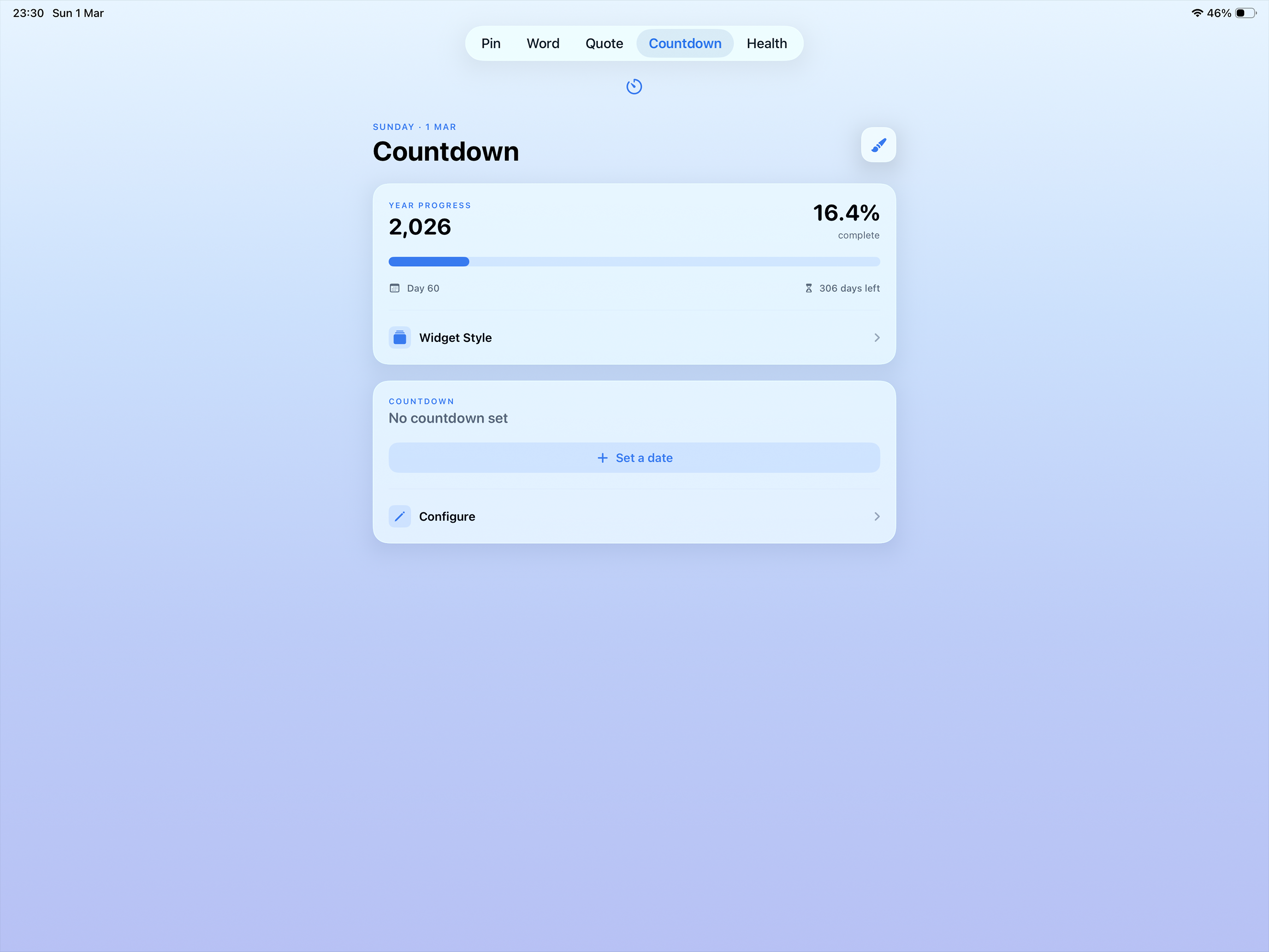 Pin: Minimal Widgets