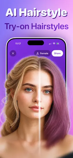 HairLab: Hair Cut Filter Color screenshot 1
