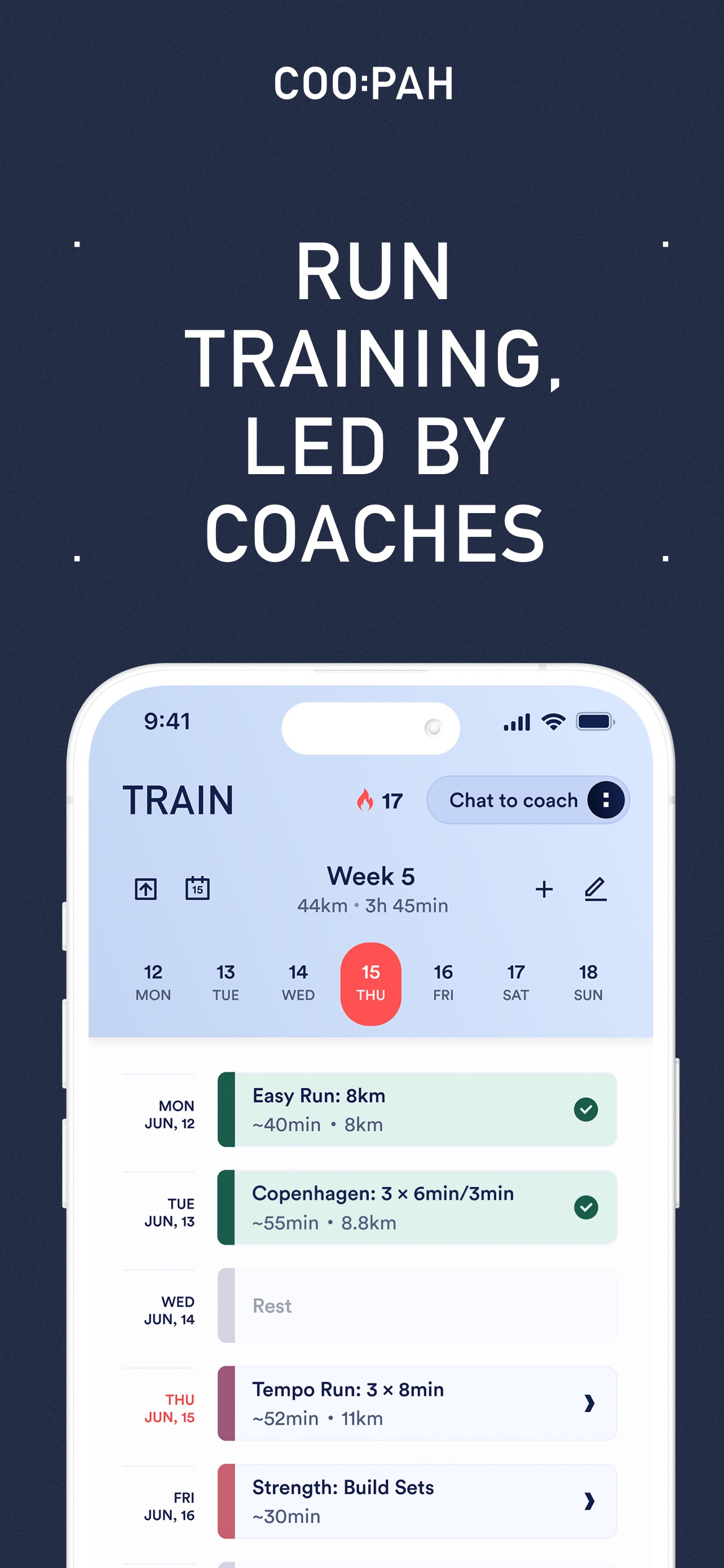 Coopah: The Run Coaching App screenshot 1