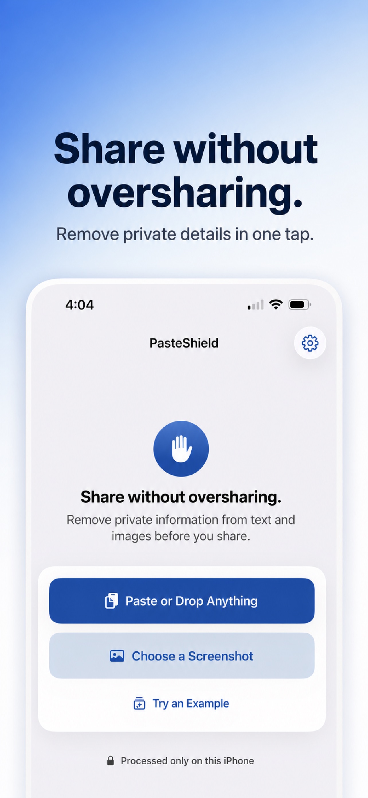 Screenshot 1 of PasteShield