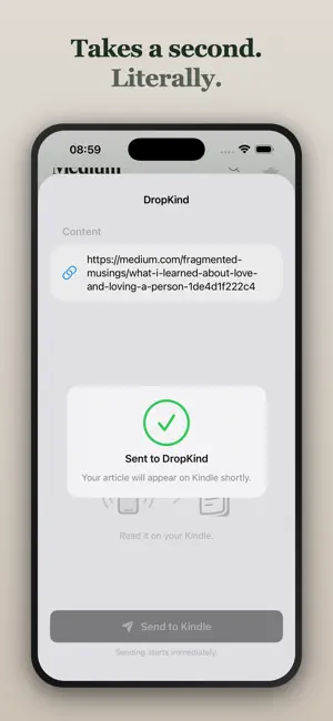 DropKind: Send to Kindle iPhone screenshot 2
