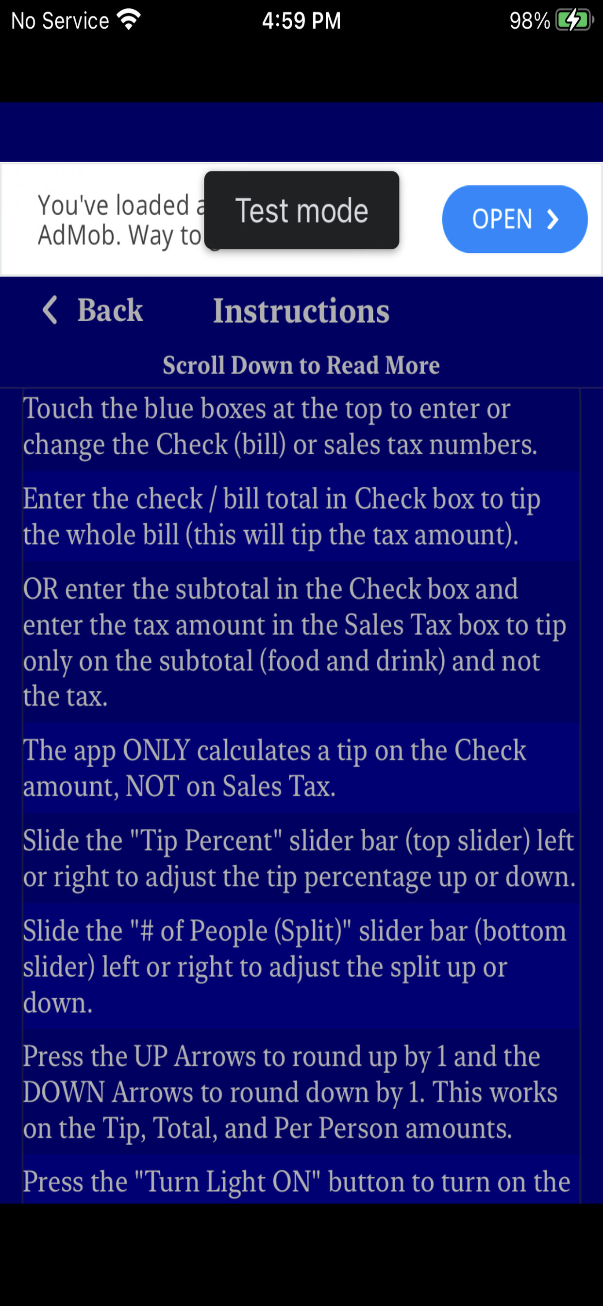 Restaurant Tip Split Calc screenshot 9