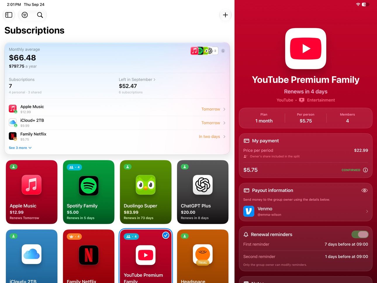 Screenshot 10 of Subsy - Subscription Tracker