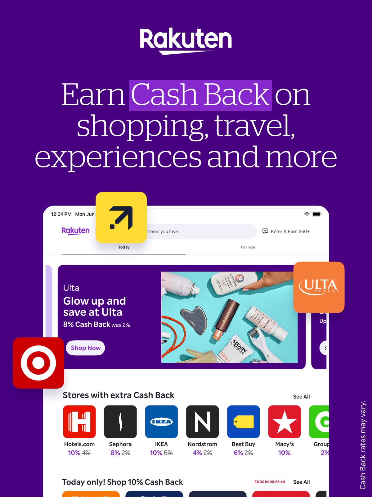 Rakuten: Cash Back & Deals ipad screenshot 1
