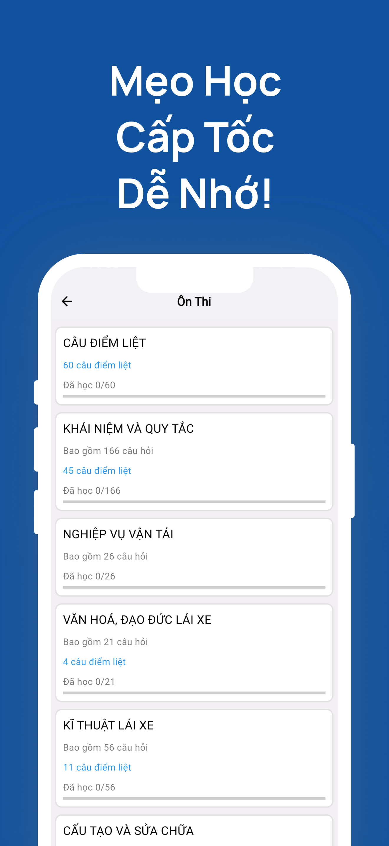 Ôn Thi GPLX 600 Câu Mới Nhất