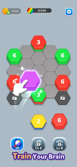 Hexa Merge: Tile Sort Puzzle screenshot 1