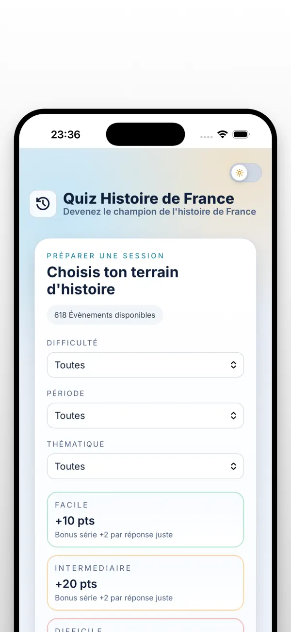 Screenshot #1 pour Quiz Histoire de France