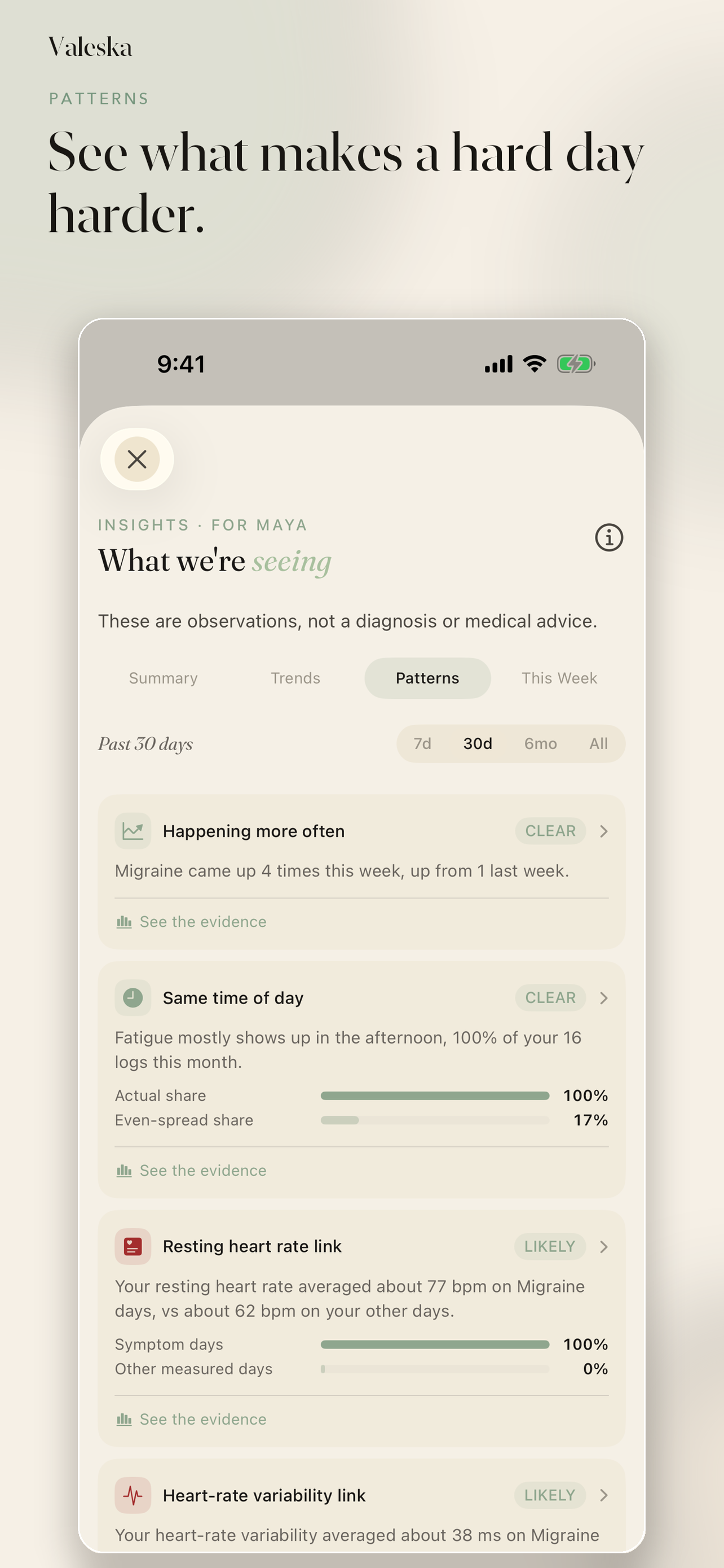 Valeska: Symptom Tracker screenshot 7