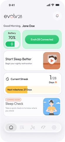 Evolv28 Sleep Pro iPhone screenshot