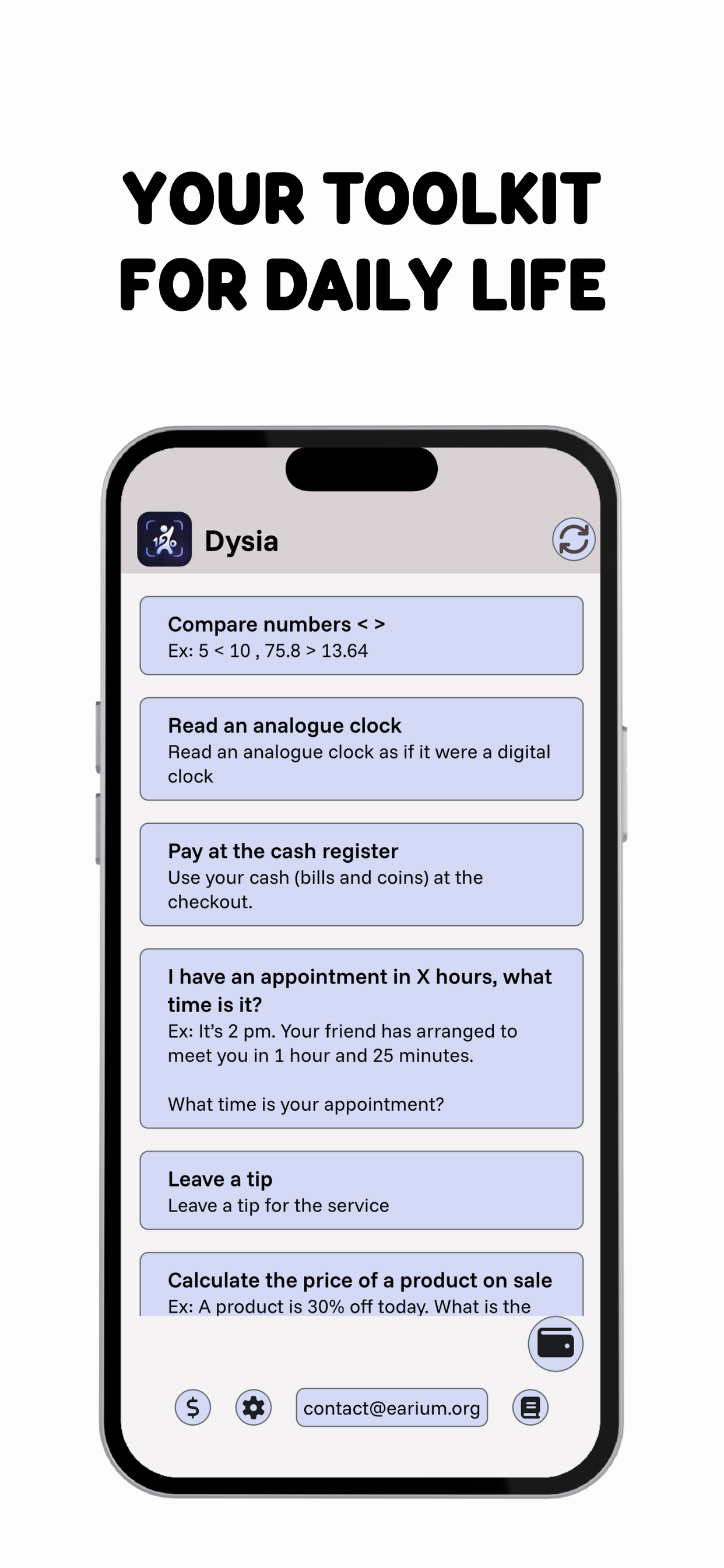 Dysia: copilot dyscalculia
