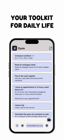 Dysia: copilot dyscalculia iPhone screenshot