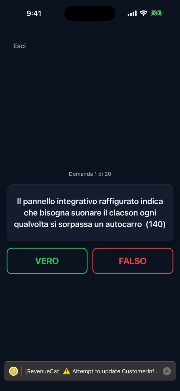 Screenshot #2 pour Quiz Patente B 2026 Esame