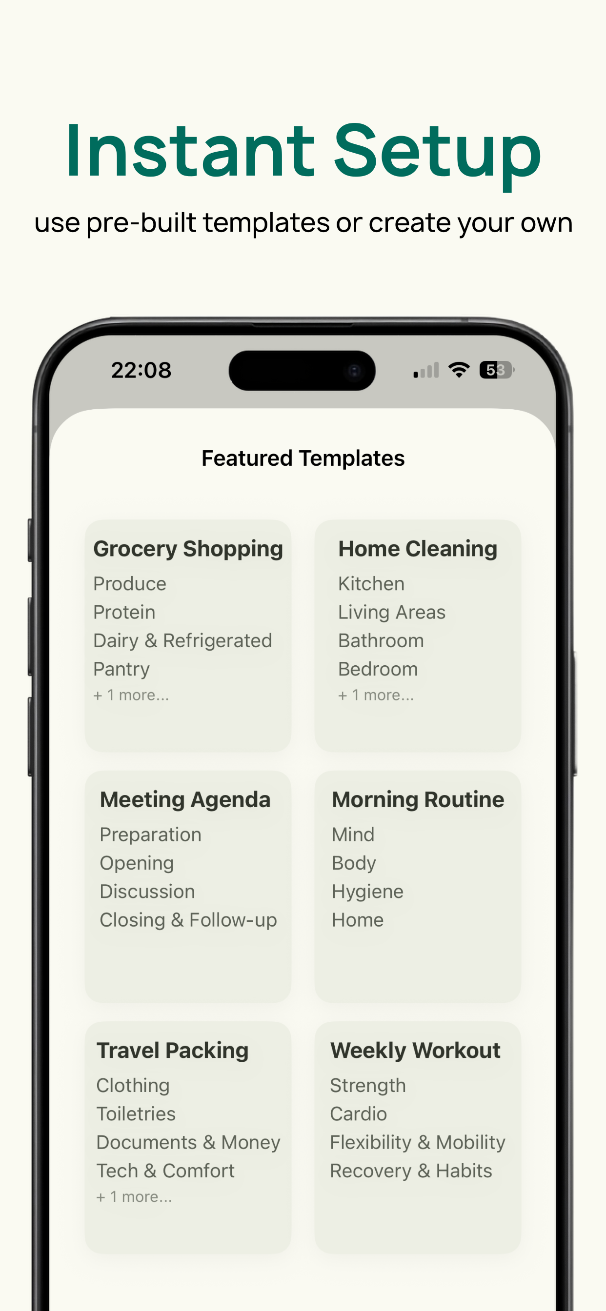 Wholistic: recurring checklist screenshot 8