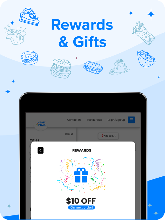 Coast Pizza iPad screenshot 5 - Food & Drink app
