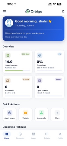 Orbigo HCM screenshot