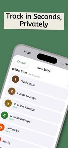 Bellyx - Bowel Diary IBS iPhone screenshot