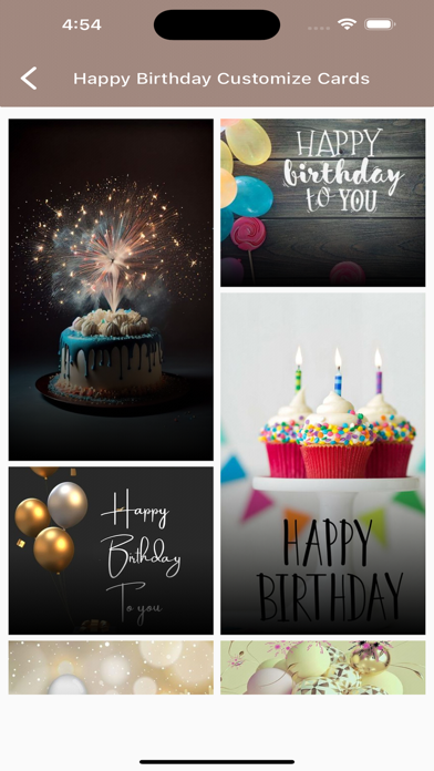 Happy Birthday Customize Cards Screenshot