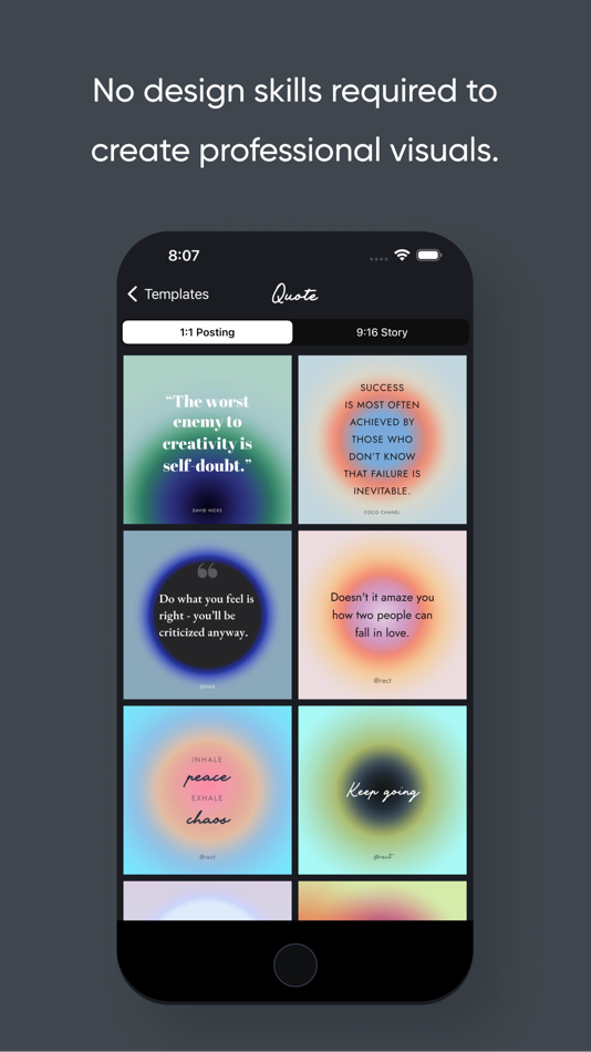 #5. Recty: Social Post Design (iOS) 由: The Visualization
