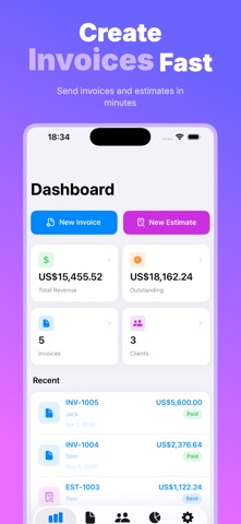 Invoice Maker: Estimate PDF iPhone screenshot