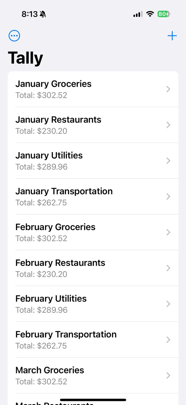 Screenshot #1 pour Category Tally