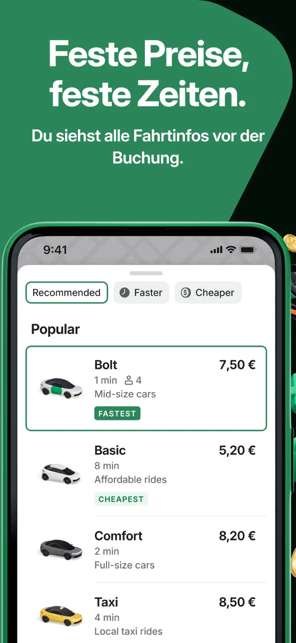 Bolt: Fahrten anfordern iPhone App Screenshot 5 – Reisen