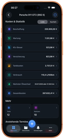 Fahrzeugakte screenshot