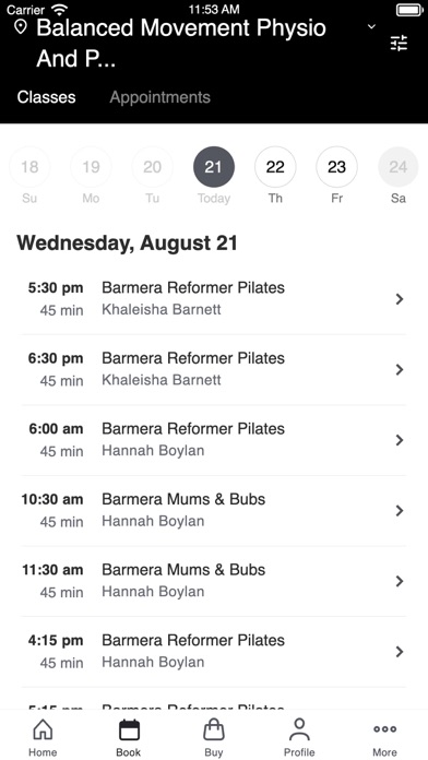 Balanced Movement Pilates Screenshot