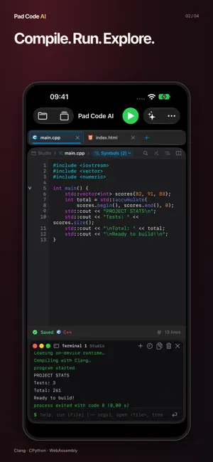 Pad Code AI: Code Editor & IDE screenshot 2