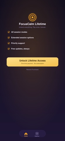 FocusCalm iPhone screenshot