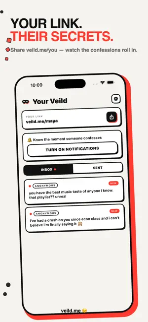 Veild: Anonymous Messages screenshot 1