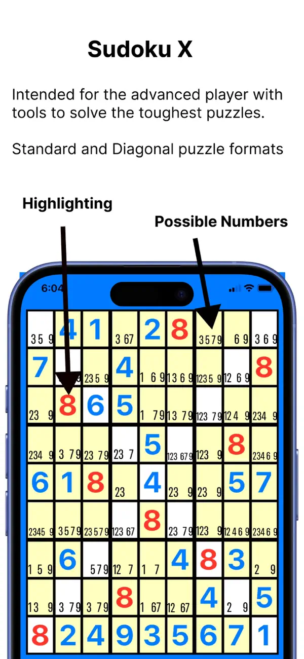 Screenshot #1 pour Sudoku X+