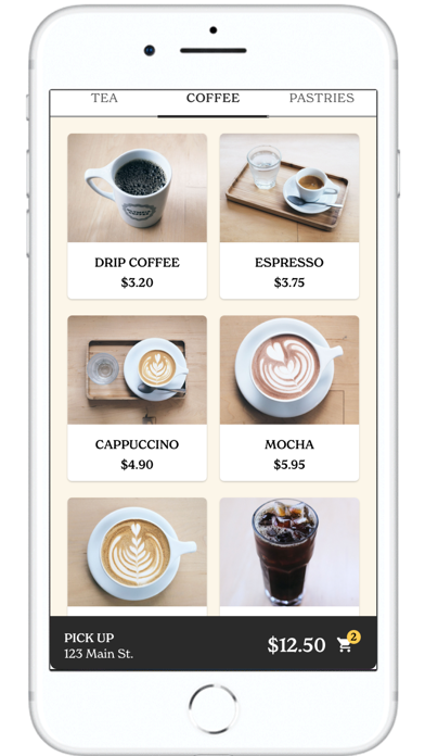 Olympia Coffee App Screenshot