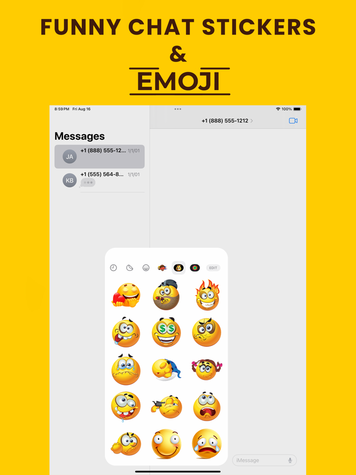 Funny Chat Stickers  Emojis