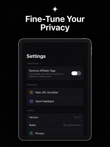 URL Scrubber – Strip UTMs iPad screenshot