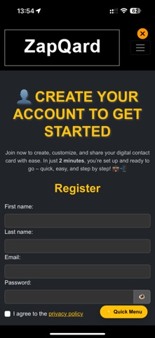 ZapQard App screenshot