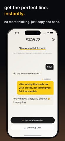 Rizz Plug AI: Pickup Lines Screenshot 2 of 3