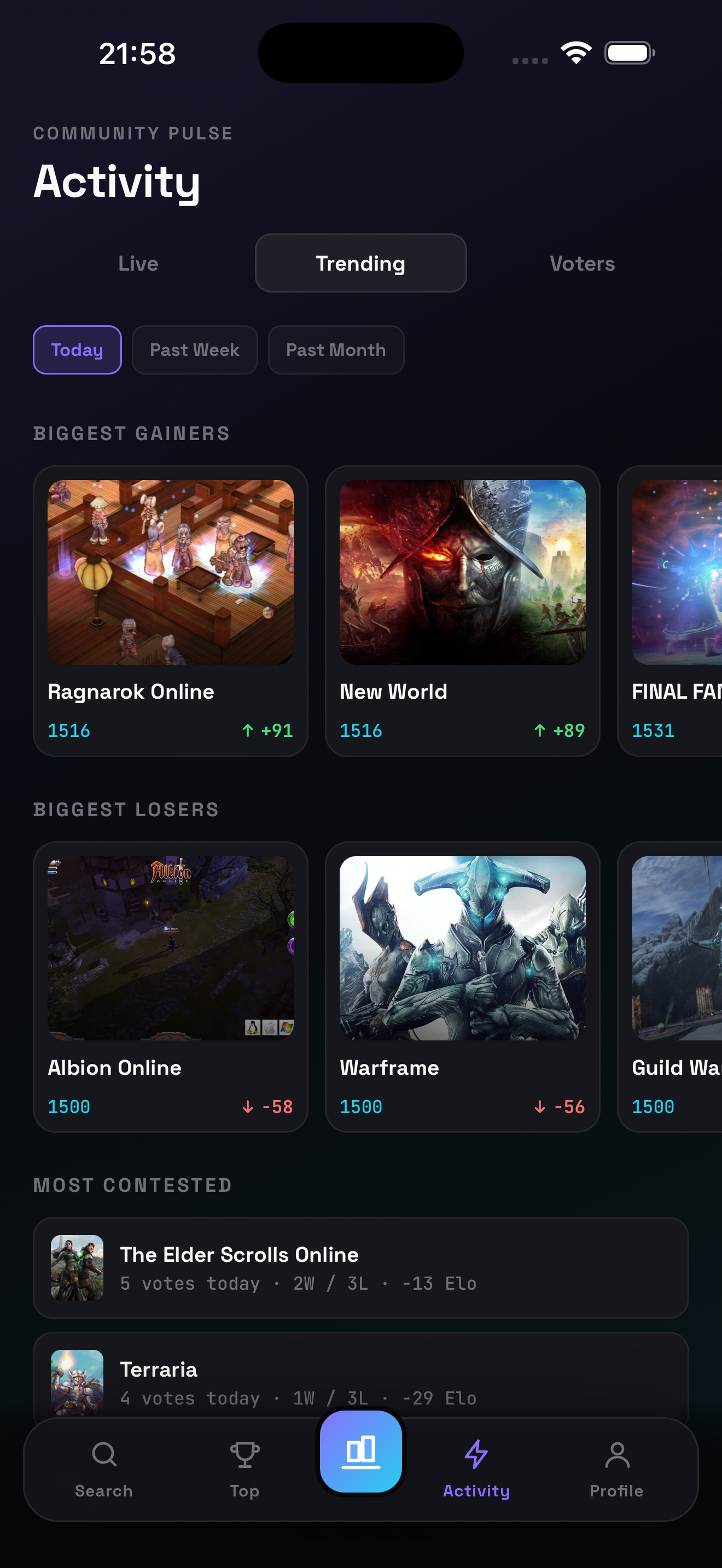 Gamezy: Rank Games by Voting screenshot 4