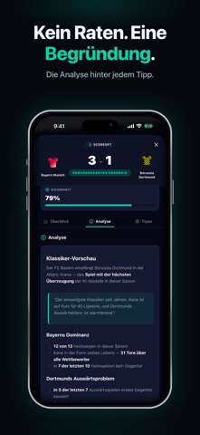 ScoreGPT: KI Fußball Prognose iPhone screenshot 2
