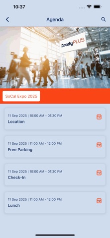 BradyPLUS Events iPhone screenshot