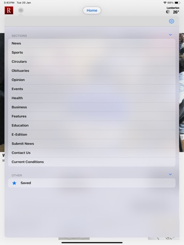 The Robesonian NC iPad screenshot