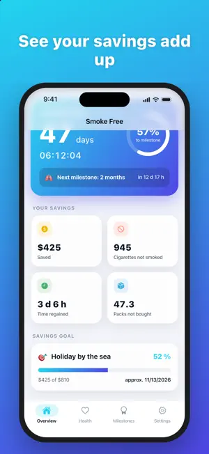 Smoke Free – Quit & Save screenshot 4