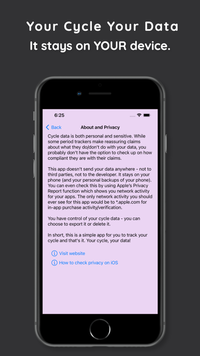 period Privacy period Screenshot