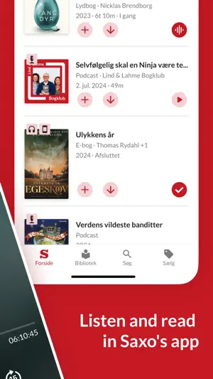 Saxo: Audiobooks & E-books screenshot 3