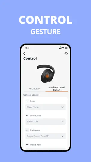 Capture d'écran de JBL Headphones sur iPhone 7