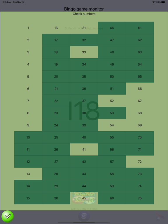 Screenshot #6 pour BINGO Game Monitor